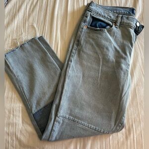 GAP Women's Girlfriend Straight Leg Colorblock Jeans